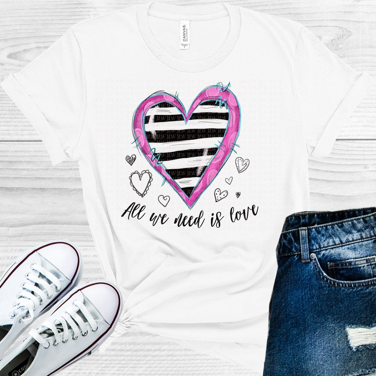 All We Need is Love Hearts Graphic Tee product image 1