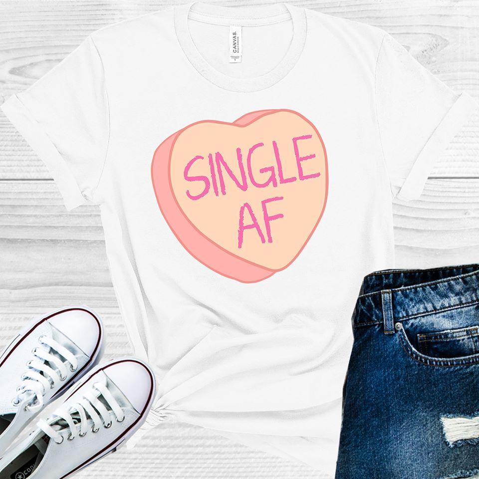 Single AF Conversation Heart Valentine Graphic Tee product image 1