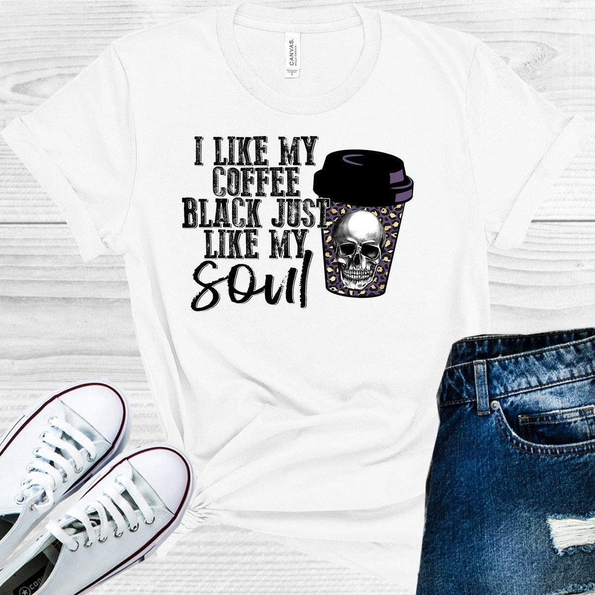 I Like My Coffee Black Just My Soul Graphic Tee product image 1