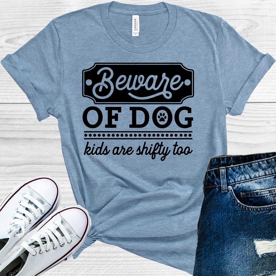 Beware of Dog Kids are Shifty Too Graphic Tee product image 1