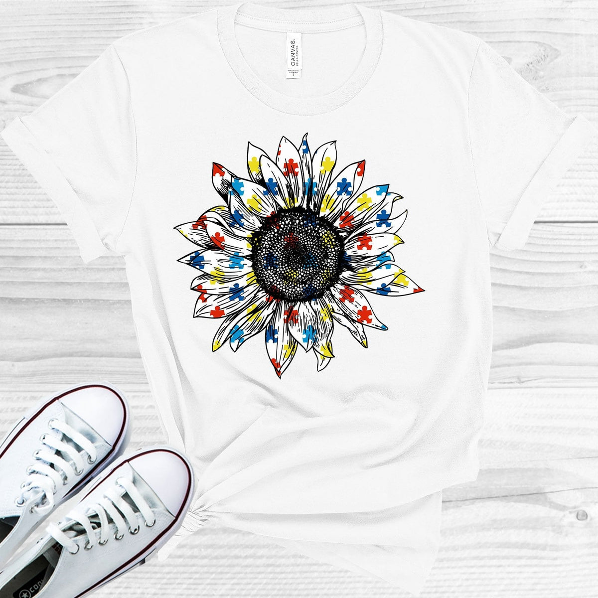Autism Sunflower Graphic Tee product image 1