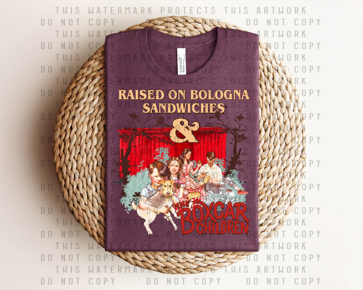 Raised on Bologna Sandwiches and Boxcar Children Graphic Tee product image 1