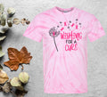 Wishing for a Cure Breast Cancer Awareness Graphic Tee product image 1