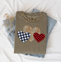 Buffalo Plaid and Leopard Hearts Graphic Tee product image 1