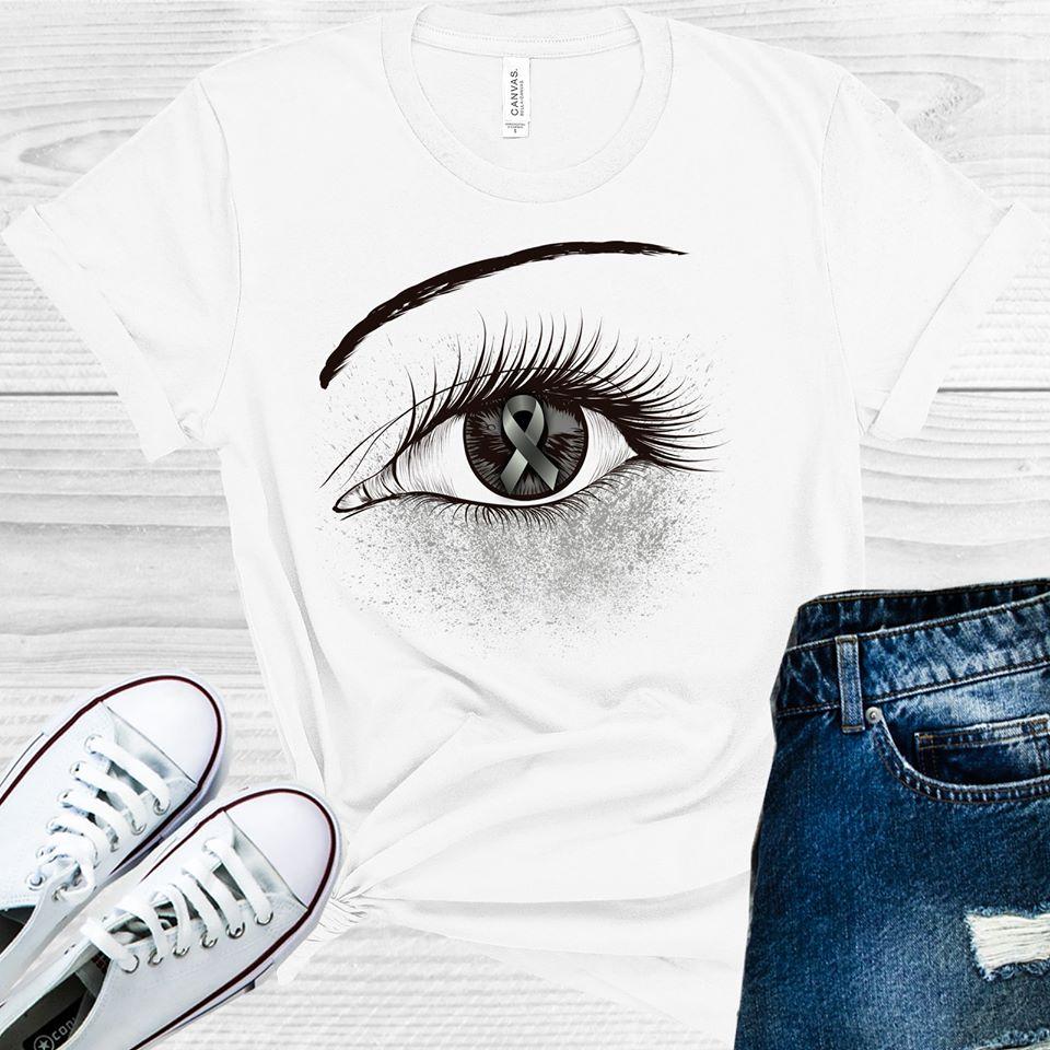 Grey/Silver Ribbon Awareness Eye Graphic Tee product image 1