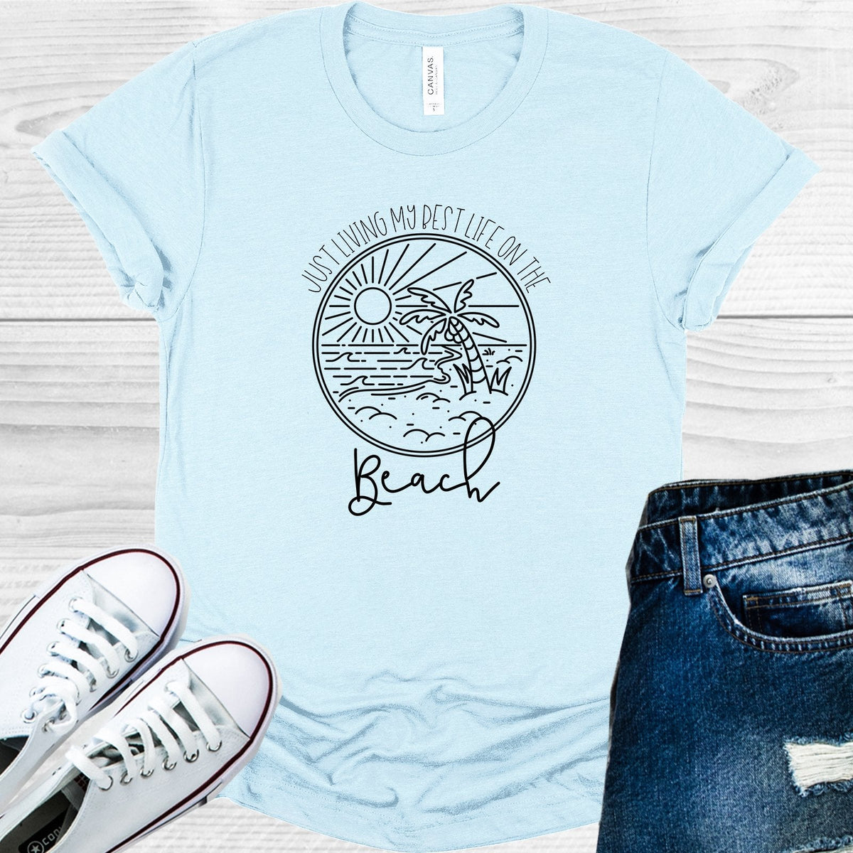 Just Living My Best Life on the Beach Graphic Tee product image 1