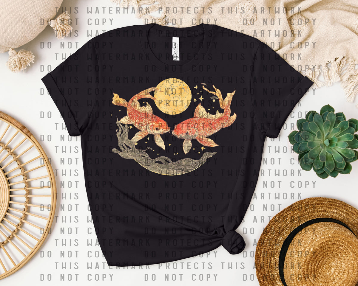 Dark World Koi Graphic Tee product image 1