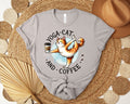 Yoga Cat and Coffee Graphic Tee product image 1