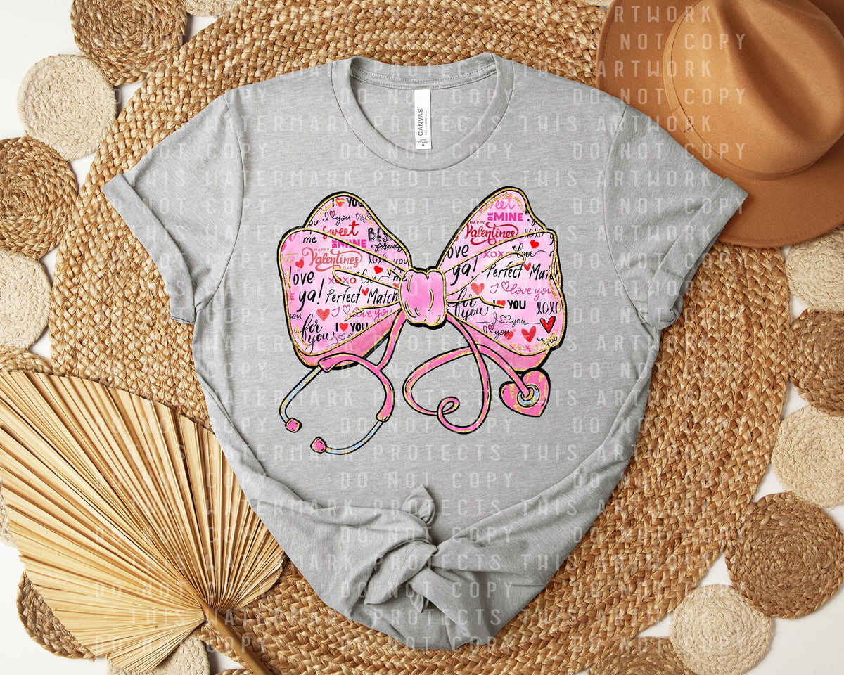 Stethoscope Bow Graphic Tee product image 1