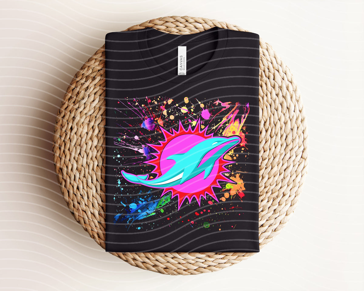 Dolphins Neon Graphic Tee product image 1