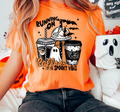Running on Coffee and Spooky Vibes Graphic Tee product image 1