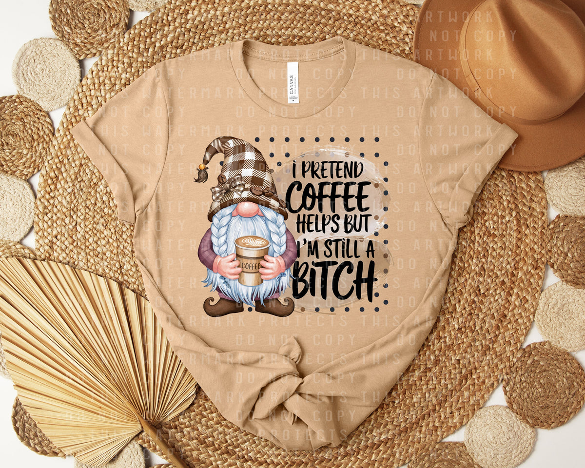 I Pretend Coffee Helps Graphic Tee product image 1