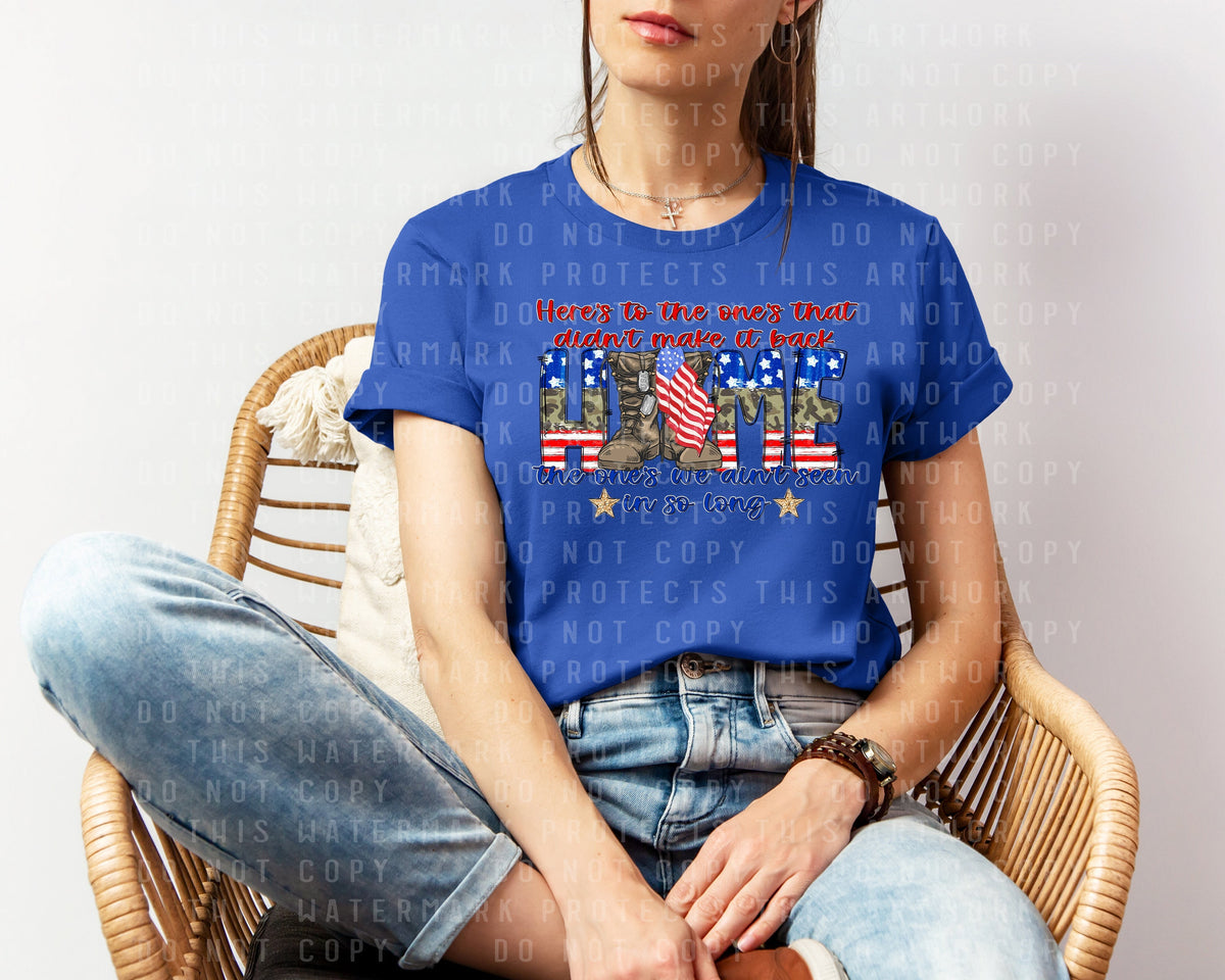 Here's to the Ones That Didn't Make it Back Home Graphic Tee product image 1