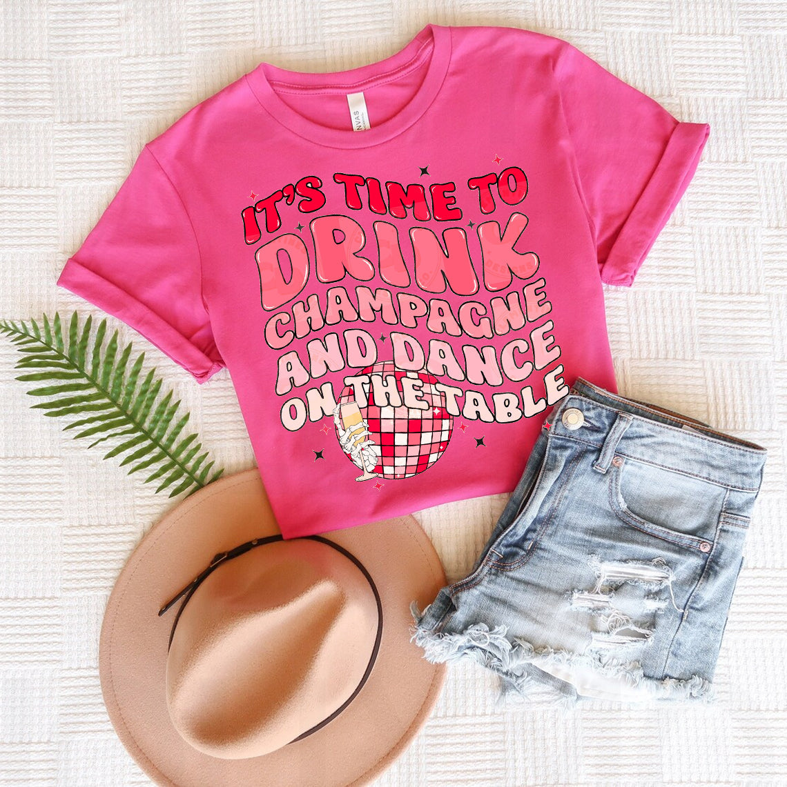 It's Time to Drink Champagne and Dance on the Table Graphic product image 1