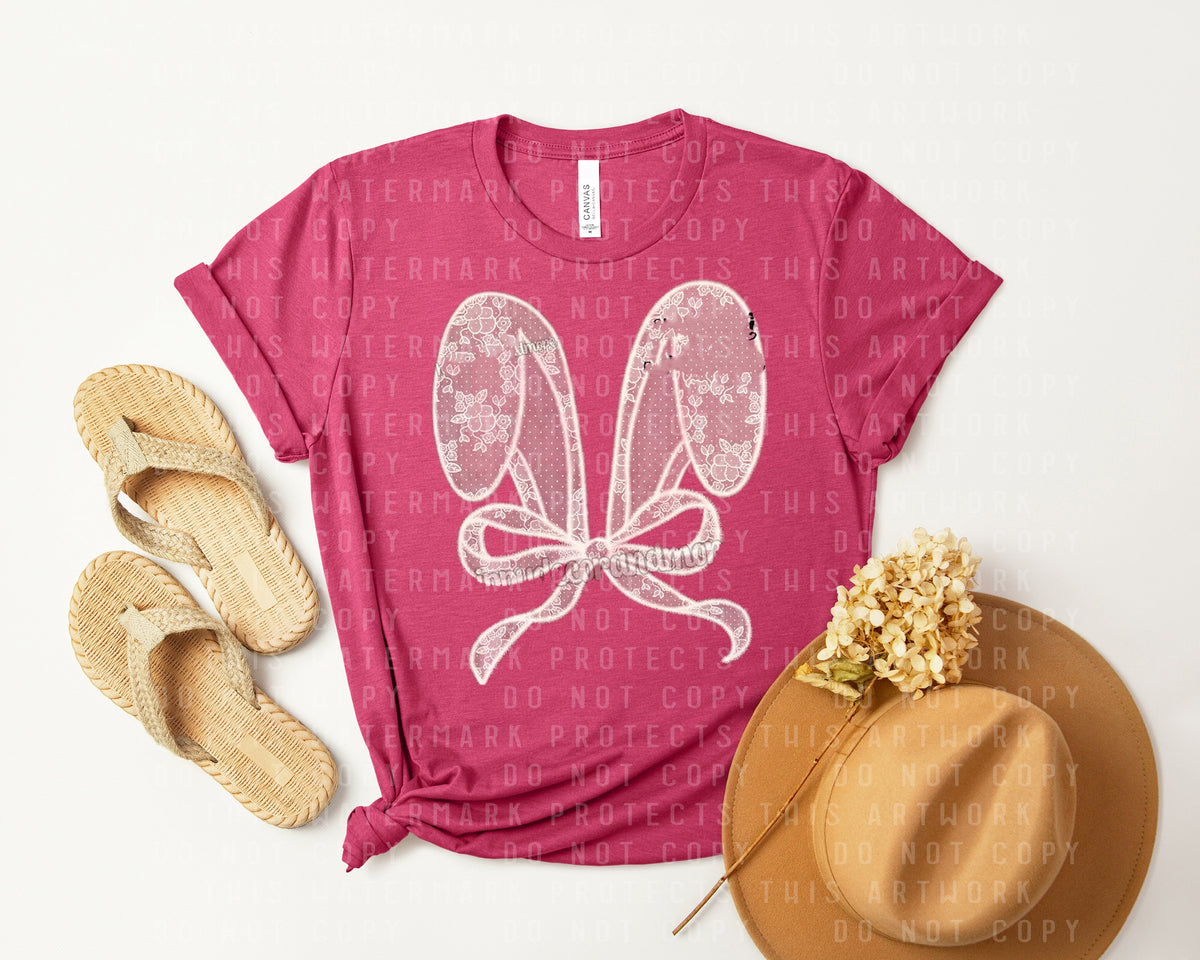 Lace Bunny Ears Graphic Tee product image 1