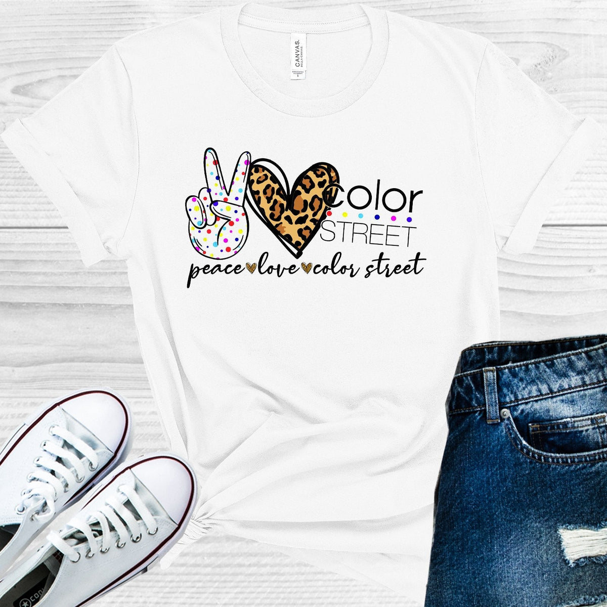 Peace Love Color Street Graphic Tee product image 1