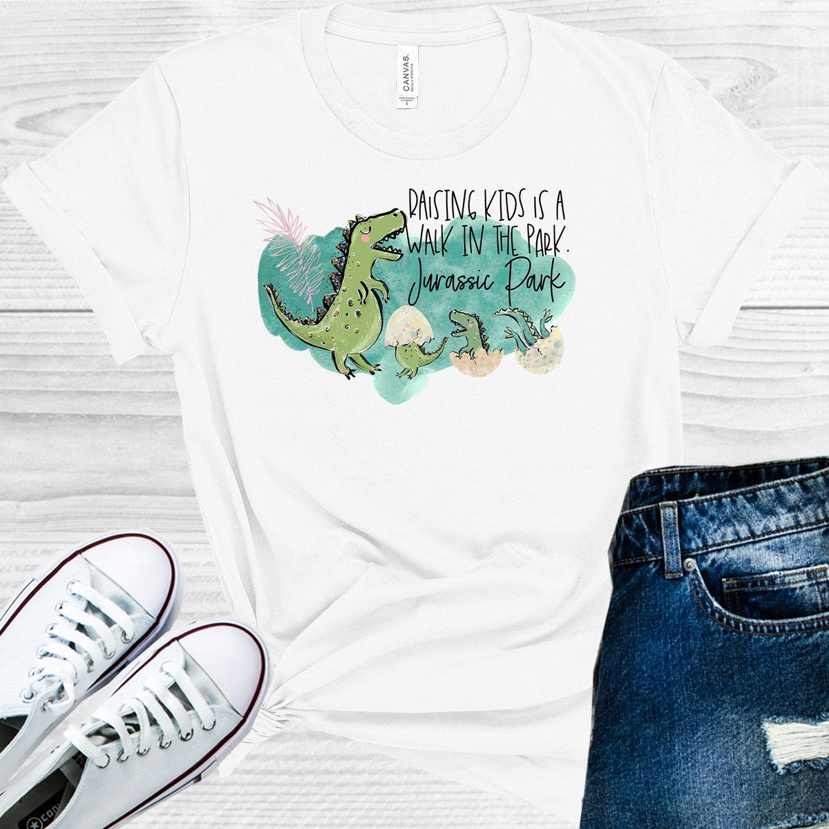 Raising Kids is a Walk in the Park Jurassic Graphic Tee product image 1